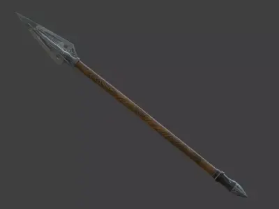 Viking Spear 3D Model v01 Low-poly 3D model