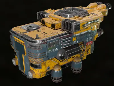  SPACESHIP S-26 1101 Low-poly 3D model