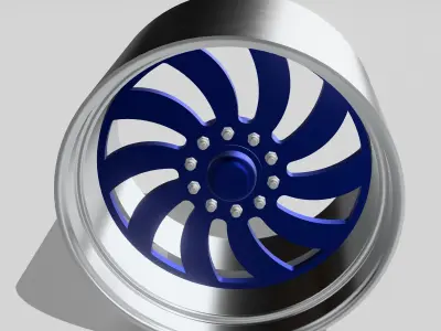 Swamper Mud Truck Wheels 40 inch Turbine 3D print model