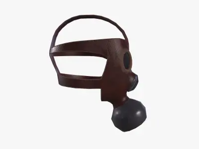 Gas Mask Low-poly 3D model