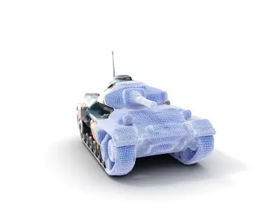 Futuristic Battle Tank model pack Low-poly 3D model purchase