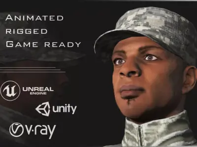 Military Character - Jason  Low-poly 3D model