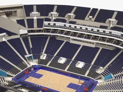Basketball Indoor Arena 3D model