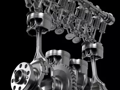 Engine Piston Model 3D model