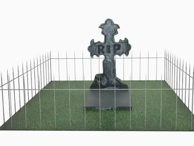 cemetery Low-poly 3D model