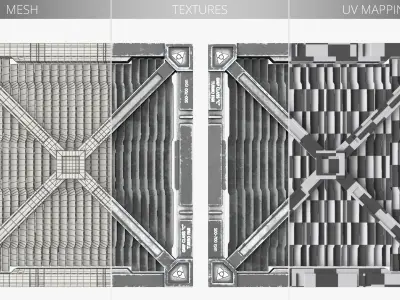 Mechanical Exhaust Panel 5000 RPM Grey 3D model