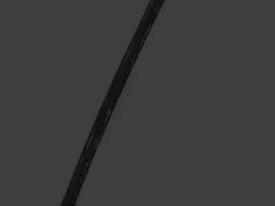 Katana Sword Demon Slayer Black Nichirin Low-poly 3D model