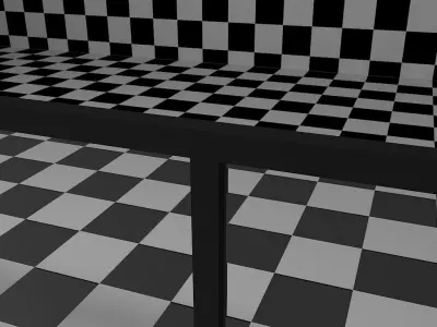 Glass Railing - Style 6 3D model