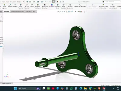 Planetary Gear Assembly Mechanical CAD Model SolidWorks 3D model