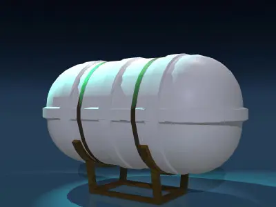 Life raft container 3D model