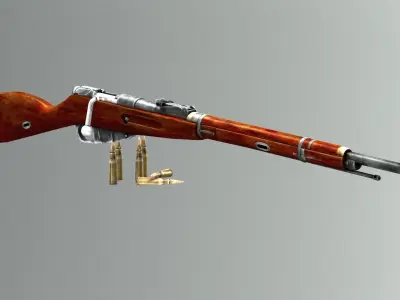 Mosin Nagant weapon rifle gun classic military 3D model