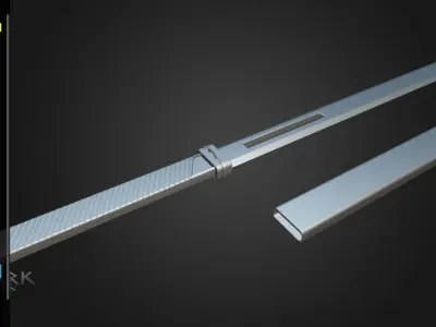 Futuristic Sword Low-poly 3D model 37