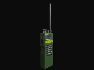 Radio military Low-poly 3D model