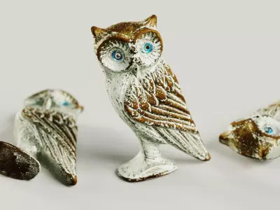 Owl Decoration Scan 4K 3D model
