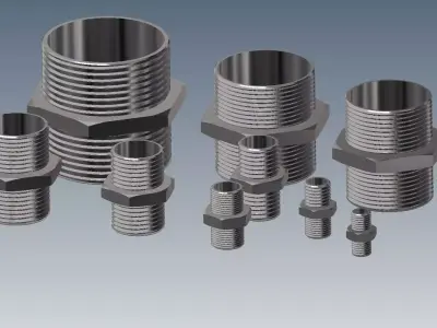 Straight Connector  - Nipel - Pipe Adapter 3D model
