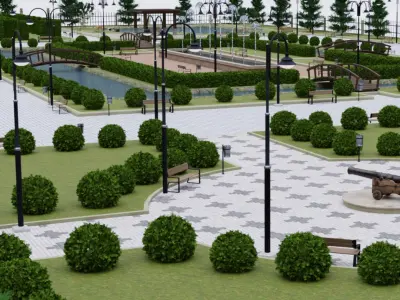 Garden Park Modular 3D model