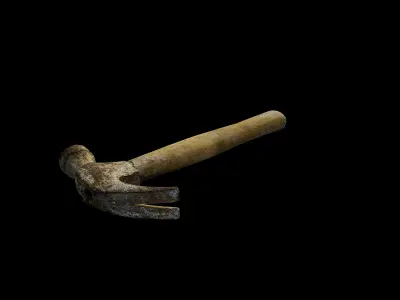 Anydrafts Old claw hammer 01 Low-poly 3D model