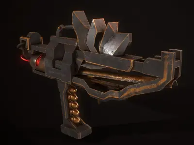 Sci-Fi Rocket Launcher  Low-poly 3D model