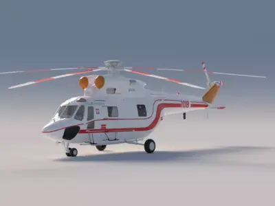 Helicopter PZL W3 Sokol Free 3D model
