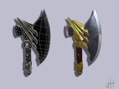 Hand Axe Free low-poly 3D model
