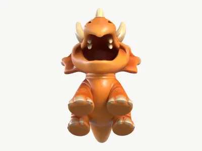 Triceratops Toy 1 3D model