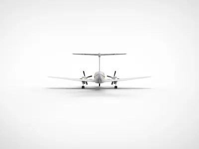 Beechcraft King Air airplane 3D model