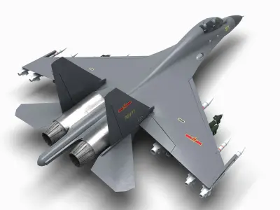 China J-16 Multirole Fighter 3D model
