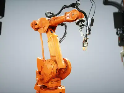 Industrial Robot IRB Low-poly 3D model