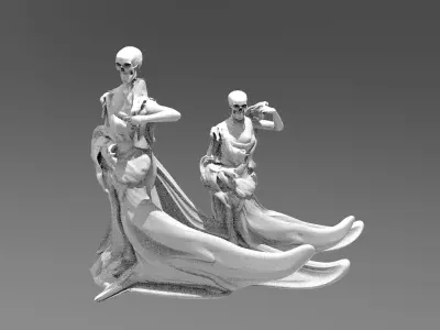 Scull Ghosts Sculptures 1 3D model