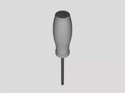 Screwdriver Tool - Geometry Only No Textures No Materials 3D model
