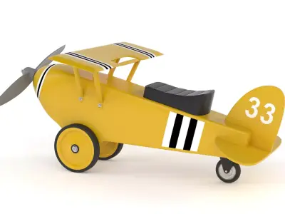Toy Airplane 3D model 6