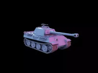 1958German Panther Tank 3D Model 3D print model