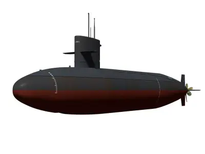 Yushio-class submarine 3D model