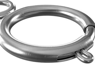 Spring Ring Trigger Hook PBR Low-poly 3D model