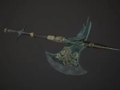 Axe Fantasy Game 3d model Low-poly 3D model Low-poly 3D model