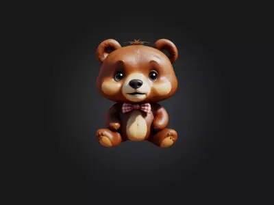 cute cartoon bear model 3D model