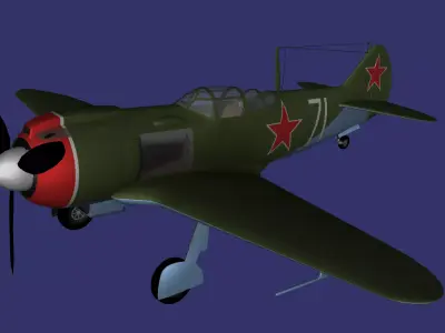 Lavochkin La 5 Low-poly 3D model