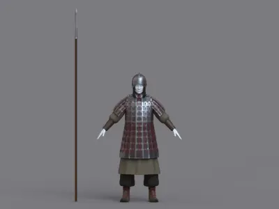 03-Ancient Chinese Armor-Zhou Dynasty 3D model