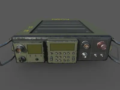 Military Radio Low-poly 3D model