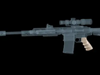 Hogue AR Pistol Grip Low-poly 3D model