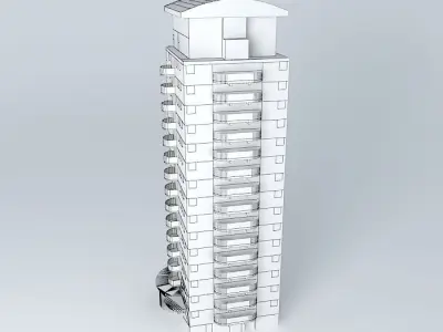 Tower 2 Maasboulevard Spijkenisse Free 3D model
