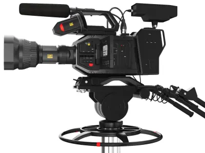 Studio Camera On Tripod 3D model