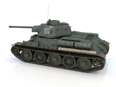 OT-34-76 - Soviet Flamethrower Tank - 107 3D model