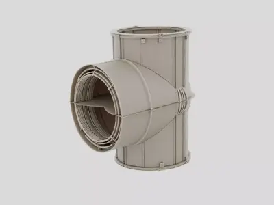 Industrial Factory Dust Collection Duct Inlet for 3D print 3D model