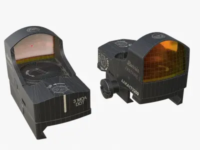 Burris fastfire 3 red dot sight Low-poly 3D model