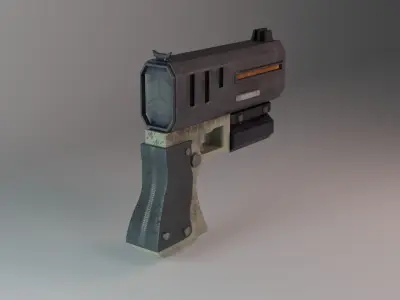 Handgun Low-poly 3D model