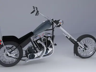70s Styled chopper Free 3D model