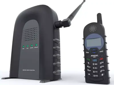 Industrial Cordless Phone System 3D model