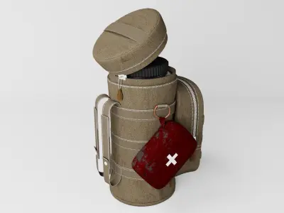 Tactical Pouch 3d low poly Game Asset Low-poly 3D model