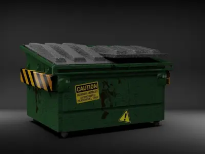 Dumpster 3d model Low-poly 3D model